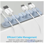CO110 Cable Organizer Clips - 5 Bays, 4 Storage Compartments - Blue - Image 3